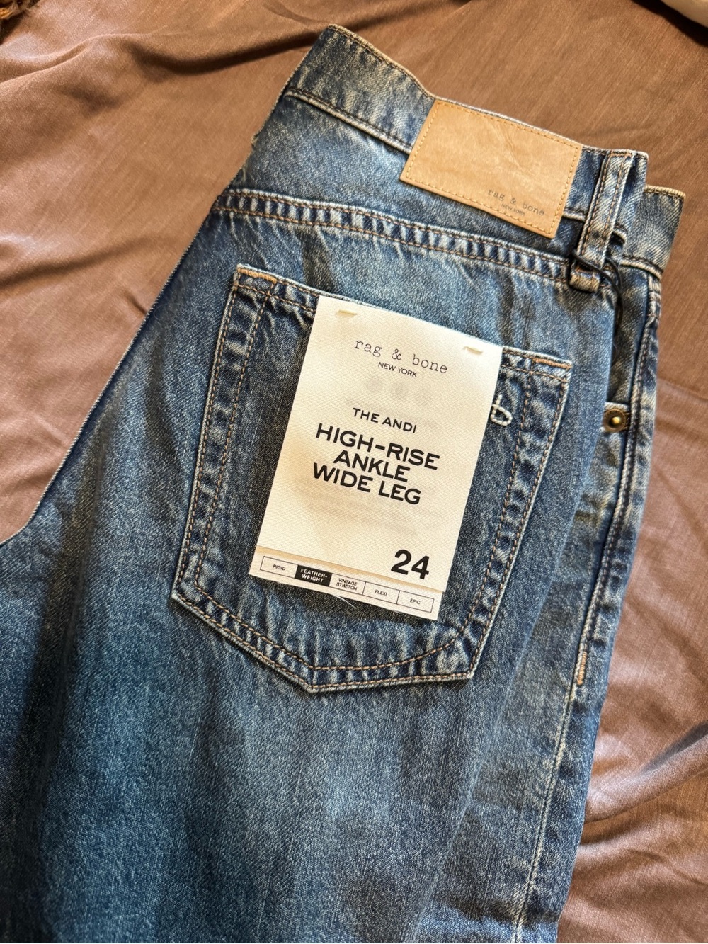 NWT rag & bone Ankle Wide-Leg Jeans